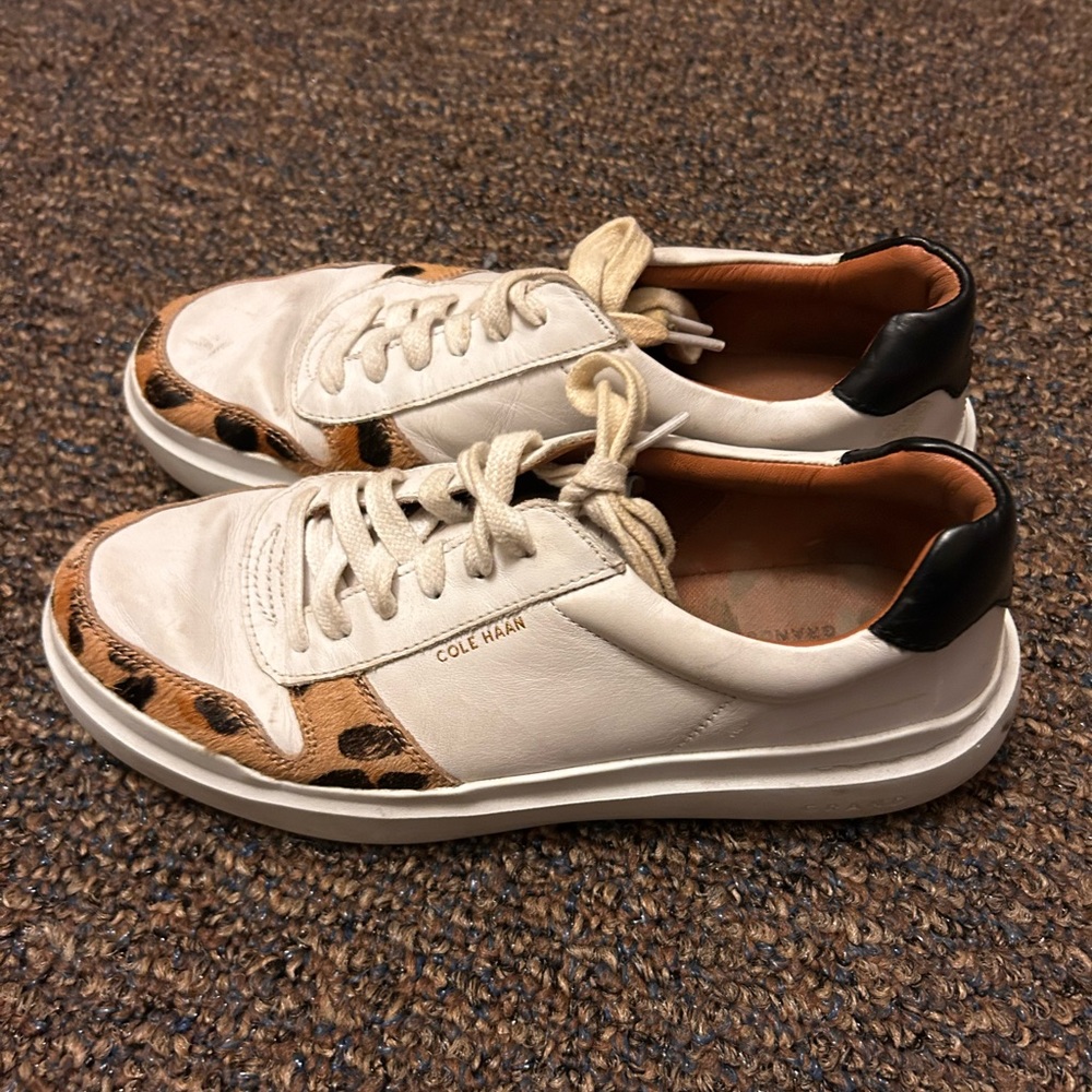 Cole Haan  Grand Pro Rally Court Sneaker Leopard Print Womens 8B